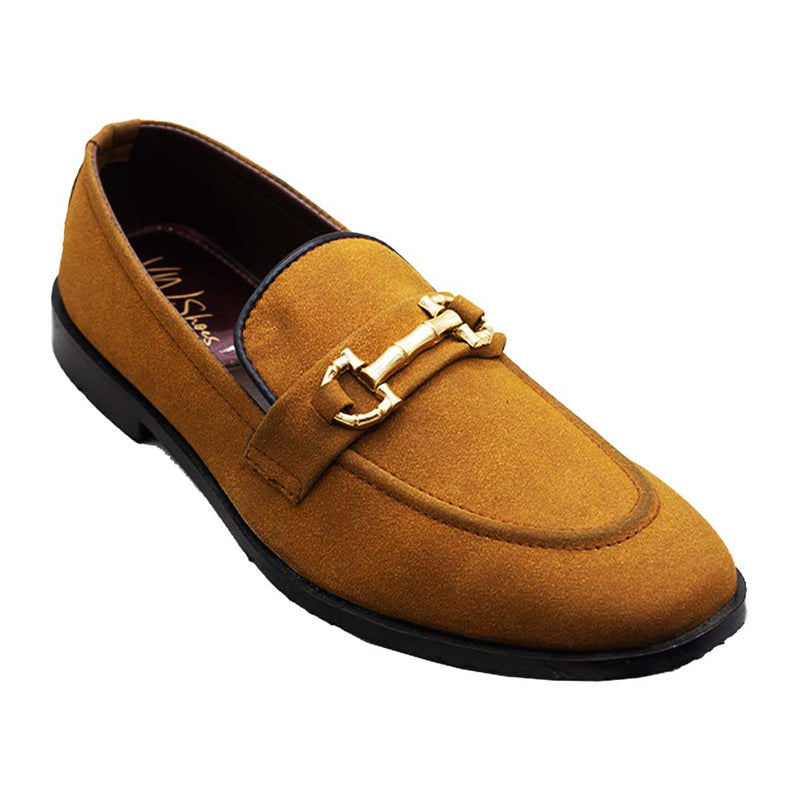 Suede loafers Mustard