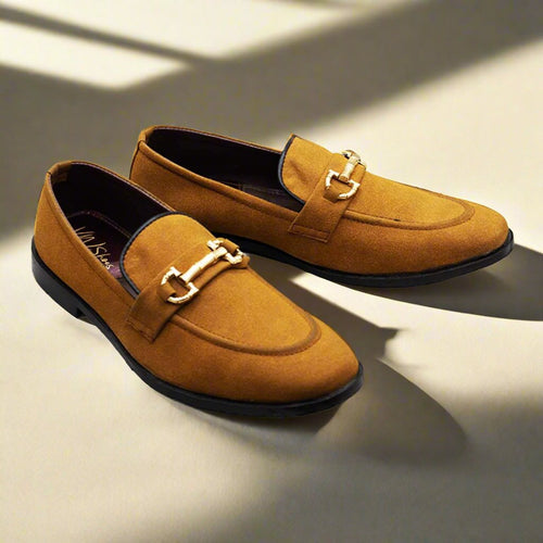 Suede loafers Mustard